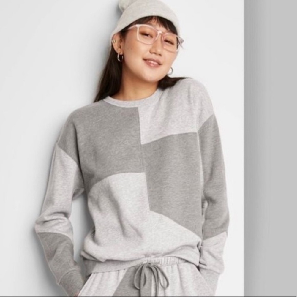 Wild Fable Patchwork Crewneck Sweatshirt